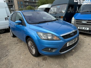Location: North Woolwich - 2010 FORD FOCUS TITANIUM TDCI 109 5 Door Hatchback REG: EY10WPE, Keys: No, MOT Expiry date: 04/08/2025, 1560 Diesel, 5 Speed Manual Diesel, Former Keepers: 10