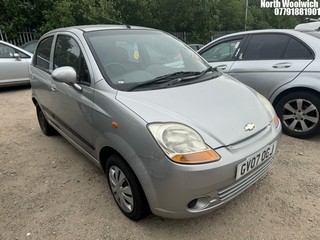 Location: North Woolwich - 2007 CHEVROLET MATIZ SE 5 Door Hatchback REG: GV07OCJ, Keys: No, MOT Expiry date: 23/03/2026, 995 Petrol, 5 Speed Manual Petrol, Former Keepers: 12