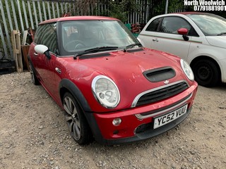 Location: North Woolwich - 2002 MINI MINI COOPER S 3 Door Hatchback REG: YC52VUU, Keys: No, MOT Expiry date: 10/06/2025, 1598 Petrol, 6 Speed Manual Petrol, Former Keepers: 19