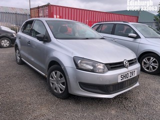 Location: Edinburgh - 2010 VOLKSWAGEN POLO S 60 5 Door Hatchback REG: SH10ZRT, Keys: No, MOT Expiry date: 16/01/2024, 1198 Petrol, 5 Speed Manual Petrol, Former Keepers: 3