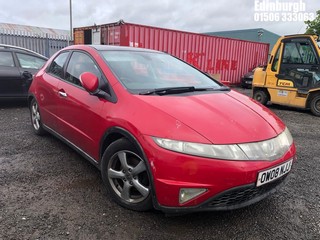 Location: Edinburgh - 2008 HONDA CIVIC ES I-CTDI 5 Door Hatchback REG: OW08NJJ, Keys: No, MOT Expiry date: 26/08/2024, 2204 Diesel, 6 Speed Manual Diesel, Former Keepers: 8
