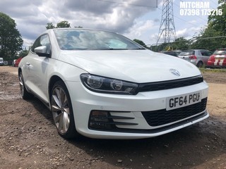 Location: MITCHAM - 2014 VOLKSWAGEN SCIROCCO GT BLUEM TECH TD  COUPE REG: GF64PGU, 1968cc DIESEL, 6 SPEED SEMI AUTO DIESEL, Former Keepers: 10, Keys: No, MOT: Expiry date02/02/2026