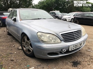 Location: Mitcham - 2005 MERCEDES S280 SE AUTO 4 Door Saloon REG: LC05CNF, Keys: No, MOT Expiry date: 02/02/2025, 2799 Petrol, 5 Speed Auto Petrol, Former Keepers: 3