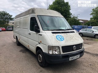 Location: Mitcham - 2003 VOLKSWAGEN LT 35 TDI LWB Panel Van REG: KN03HVP, Keys: No, MOT Expiry date: 26/10/2024, 2461 Diesel, 5 Speed Manual Diesel, Former Keepers: 5