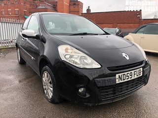 Location: Nottingham - 2009 RENAULT CLIO I-MUSIC 16V 3 Door Hatchback REG: ND59FUB, Keys: No, MOT Expiry date: 27/12/2024, 1149 Petrol, 5 Speed Manual Petrol, Former Keepers: 5