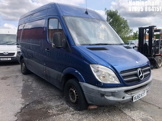 Location: Nottingham - 2010 MERCEDES-BENZ SPRINTER 313 CDI Panel Van REG: WU60KYT, Keys: No, MOT Expiry date: 27/12/2024, 2143 Diesel, 6 Speed Manual Diesel, Former Keepers: 6