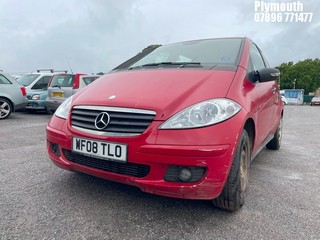 Location: Plymouth - 2008 MERCEDES A150 CLASSIC SE 5 Door Hatchback REG: WF08TLO, Keys: No, MOT Expiry date: 30/01/2025, 1498 Petrol, 5 Speed Manual Petrol, Former Keepers: 3