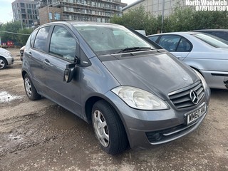 Location: North Woolwich - 2011 MERCEDES-BENZ A160 BLUEEFF-Y CLASSIC SE 5 Door Hatchback REG: WM60HMG, Keys: No, MOT Expiry date: 03/10/2024, 1498 Petrol, 5 Speed Manual Petrol, Former Keepers: 7