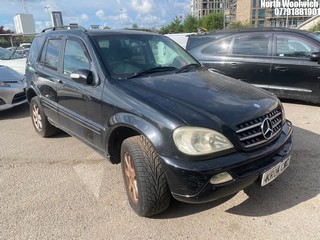 Location: North Woolwich - 2004 MERCEDES ML270 CDI AUTO Estate REG: KR04CWC, Keys: No, MOT Expiry date: 08/12/2024, 2688 Diesel, 5 Speed Auto Diesel, Former Keepers: 10