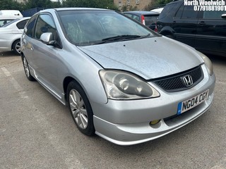 Location: North Woolwich - 2004 HONDA CIVIC SPORT 3 Door Hatchback REG: NG04CGY, Keys: No, MOT Expiry date: 21/03/2025, 1590 Petrol, 5 Speed Manual Petrol, Former Keepers: 5