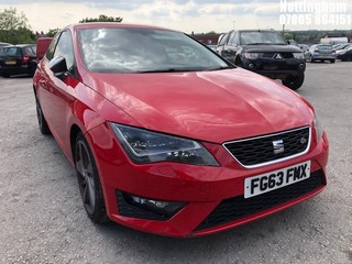 Location: NOTTINGHAM - 2013 SEAT LEON FR TECHNOLOGY TDI S- 	 3 DOOR HATCHBACK REG: FG63FMX  , 1968cc DIESEL, 6 SPEED SEMI AUTO DIESEL, Former Keepers: 3, Keys: No, MOT: Expiry date21/12/2025