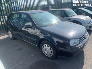 Location: Belvedere - 2001 VOLKSWAGEN GOLF SE 5 Door Hatchback REG: AV51EGZ, Keys: No, MOT Expiry date: 16/12/2025, 01598 Petrol, 5 Speed Manual Petrol, Former Keepers: 7
