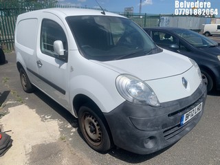 Location: Belvedere - 2012 RENAULT KANGOO ML20 DCI 90 Panel Van REG: BF12LHD, Keys: No, MOT Expiry date: 06/10/2024, 1461 Diesel, 5 Speed Manual Diesel, Former Keepers: 3