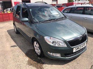 Location: Edinburgh - 2013  SKODA  ROOMSTER SE TDI CR 105 	 MPV  REG: SM13KFR, 1598cc Diesel , 5 Speed Manual Diesel 	, Former Keepers: 1, Keys: Yes, MOT Expiry date: 30/07/2025