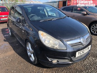 Location: Edinburgh - 2010 VAUXHALL CORSA SRI 5 Door Hatchback REG: YC10YTM, Keys: No, MOT Expiry date: 12/10/2024, 01398 Petrol, 5 Speed Manual Petrol, Former Keepers: 2