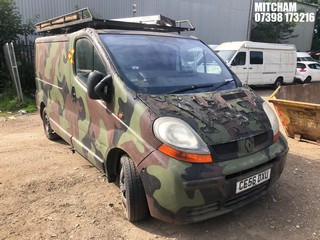 NOTE: ATF Registered Buyers ONLY - Location: Mitcham - 2006 RENAULT TRAFIC SL27 DCI 100 SWB Panel Van REG: CE56DXU, Keys: No, 1870 Diesel, 6 Speed Manual Diesel, Former Keepers: 7