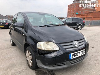 Location: Nottingham - 2007 VOLKSWAGEN URBAN FOX 75 3 Door Hatchback REG: PK07ONZ, Keys: No, MOT Expiry date: 31/03/2024, 1390 Petrol, 5 Speed Manual Petrol, Former Keepers: 7