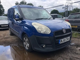 Location: Mitcham - 2012 FIAT DOBLO SX MULTIJET Panel Van REG: BL61CVA, Keys: No, MOT Expiry date: 11/02/2026, 1248 Diesel, 5 Speed Manual Diesel, Former Keepers: 4