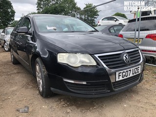 Location: Mitcham - 2007 VOLKSWAGEN PASSAT SE TDI 140 AUTO 4 Door Saloon REG: FG07UZE, Keys: No, MOT Expiry date: 06/03/2025, 1968 Diesel, 6 Speed Auto Diesel, Former Keepers: 7
