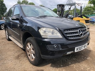 Location: Mitcham - 2007 MERCEDES ML 320 CDI SE AUTO Estate REG: KS07NYG, Keys: No, MOT Expiry date: 25/08/2024, 2987 Diesel, 7 Speed Auto Diesel, Former Keepers: 5