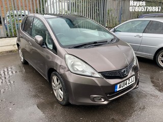 Location:  Hayes - 2014 HONDA JAZZ I-VTEC EX CVT 5 Door Hatchback REG: AU14ZJJ, Keys: No, MOT Expiry date: 26/11/2024, 01339 Petrol, Variable Speed Auto Petrol, Former Keepers: 2