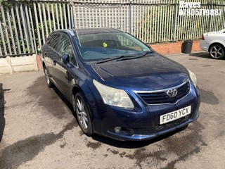 Location:  Hayes - 2011 TOYOTA AVENSIS TR VALVEMATIC CVT Estate REG: FD60YCX, Keys: No, MOT Expiry date: 08/10/2025, 01798 Petrol, Variable Speed Auto Petrol, Former Keepers: 4