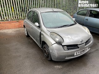 Location:  Hayes - 2008 NISSAN MICRA ACENTA A 5 Door Hatchback REG: EY58WEA, Keys: No, MOT Expiry date: 13/09/2025, 1240 Petrol, 4 Speed Auto Petrol, Former Keepers: 7