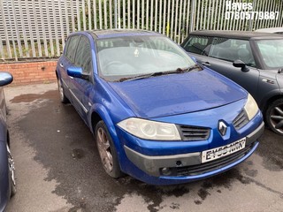 Location:  Hayes - 2006 RENAULT MEGANE DYNAMIQUE 5 Door Hatchback REG: EY56NRK, Keys: No, MOT Expiry date: 16/02/2024, 1598 Petrol, 5 Speed Manual Petrol, Former Keepers: 2