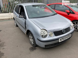 Location:  Hayes - 2003 VOLKSWAGEN POLO S 3 Door Hatchback REG: KP03KTU, Keys: No, MOT Expiry date: 30/06/2025, 1198 Petrol, 5 Speed Manual Petrol, Former Keepers: 8