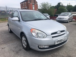 Location: Nottingham - 2008 HYUNDAI  ACCENT ATLANTIC 3 DOOR HATCHBACK REG: YP08GJJ, 1399cc PETROL, 5 SPEED MANUAL PETROL, Former Keepers: 4, Keys: Yes, MOT Expiry date: 27/10/2025