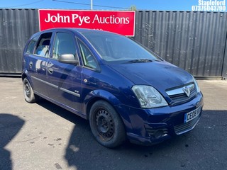 Location: Stapleford - 2008 VAUXHALL MERIVA LIFE TWINPORT MPV REG: CE08VCU, Keys: Yes, MOT Expiry date: 08/06/2026, 1364 Petrol, 5 Speed Manual Petrol, Former Keepers: 9