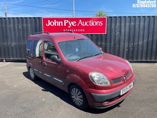 Location: Stapleford - 2005 RENAULT KANGOO VENTURE DCI 80 MPV REG: DV05BWK, Keys: Yes, MOT Expiry date: 15/08/2025, 1461 Diesel, 5 Speed Manual Diesel, Former Keepers: 7