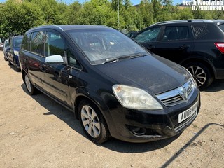 Location: North Woolwich - 2008 VAUXHALL ZAFIRA BREEZE PLUS MPV REG: AU08MHM, Keys: No, MOT Expiry date: 15/02/2024, 1598 Petrol, 5 Speed Manual Petrol, Former Keepers: 6