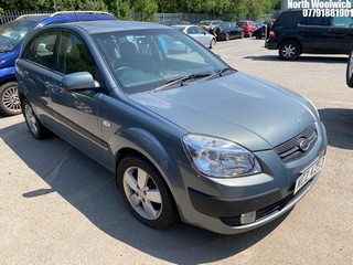 Location: North Woolwich - 2008 KIA RIO LS 5 Door Hatchback REG: WLZ4293, Keys: No, MOT Expiry date: 03/04/2025, 1399 Petrol, 5 Speed Manual Petrol, Former Keepers: 4
