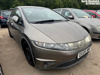 Location: North Woolwich - 2006 HONDA CIVIC S I-DSI 5 Door Hatchback REG: OX06NWP, Keys: No, MOT Expiry date: 09/11/2024, 1339 Petrol, 6 Speed Manual Petrol, Former Keepers: 9