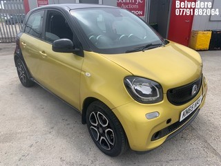 Location: Belvedere - 2015 SMART FORFOUR PRIME PREMIUM 5 Door Hatchback REG: KN65NPY, 999cc Petrol , 5 Speed Manual Petrol 	, Former Keepers: 5, Keys: Yes, MOT Expiry date: 09/11/2025