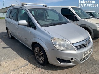 Location: Belvedere - 2010 VAUXHALL ZAFIRA DESIGN MPV REG: DY10GYC, Keys: No, MOT Expiry date: 29/10/2024, 1598 Petrol, 5 Speed Manual Petrol, Former Keepers: 7
