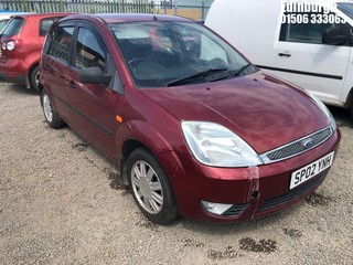 Location: Edinburgh - 2002 FORD FIESTA GHIA 5 Door Hatchback REG: SP02YNH, Keys: No, MOT Expiry date: 03/11/2023, 1596 Petrol, 5 Speed Manual Petrol, Former Keepers: 9