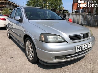 Location: Nottingham - 2003 VAUXHALL ASTRA SXI 16V 5 Door Hatchback REG: FP03CFF, Keys: No, MOT Expiry date: 18/04/2026, 1796 Petrol, 5 Speed Manual Petrol, Former Keepers: 1