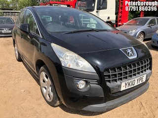 Location: Peterborough - 2010 PEUGEOT 3008 SPORT HDI S-A 5 Door Hatchback REG: YK10YPE, Keys: No, MOT Expiry date: 13/09/2024, 1560 Diesel, 6 Speed Semi Auto Diesel, Former Keepers: 6