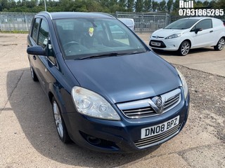 Location: Hull - 2008 VAUXHALL ZAFIRA DESIGN CDTI 150 A MPV REG: DN08BPZ, Keys: No, MOT Expiry date: 16/02/2026, 1910 Diesel, 6 Speed Auto Diesel, Former Keepers: 6