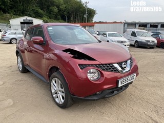 Location: Leeds - 2015 NISSAN JUKE N-CONNECTA DIG-T 5 Door Hatchback REG: VE65OOC, Keys: No, MOT Expiry date: 11-01-2024, 1197 Petrol, 6 Speed Manual Petrol, Former Keepers: 2