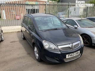 Location:  Hayes - 2012 VAUXHALL ZAFIRA EXCLUSIV MPV REG: FH12CXN, Keys: No, MOT Expiry date: 28/03/2025, 1598 Petrol, 5 Speed Manual Petrol, Former Keepers: 11