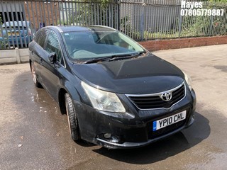 Location:  Hayes - 2010 TOYOTA AVENSIS TR Estate REG: YP10CHL, Keys: No, MOT Expiry date: 31/01/2025, 1598 Petrol, 6 Speed Manual Petrol, Former Keepers: 4