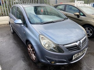 Location:  Hayes - 2007 VAUXHALL CORSA SXI 5 Door Hatchback REG: SJ57ROH, Keys: No, MOT Expiry date: 11/07/2024, 1229 Petrol, 5 Speed Manual Petrol, Former Keepers: 9