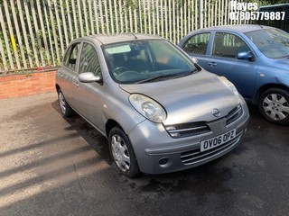 Location:  Hayes - 2006 NISSAN MICRA SE AUTO 5 Door Hatchback REG: OV06OPZ, Keys: No, MOT Expiry date: 12/02/2025, 1386 Petrol, 4 Speed Auto Petrol, Former Keepers: 5