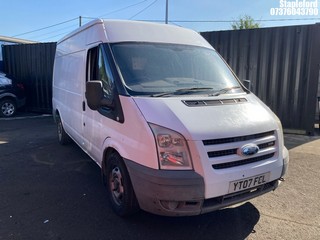 Location: Stapleford - 2007 FORD TRANSIT 110 T300M FWD Panel Van REG: YT07FCL, Keys: Yes, MOT Expiry date: 17/03/2026, 2198 Diesel, 5 Speed Manual Diesel, Former Keepers: 5