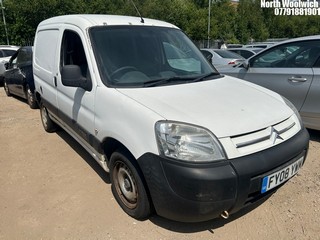 Location: North Woolwich - 2008 CITROEN BERLINGO LX Car Derived Van REG: FY08YWM, Keys: No, MOT Expiry date: 04/03/2026, 1360 Petrol, 5 Speed Manual Petrol, Former Keepers: 7
