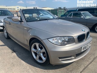 Location: Belvedere - 2009  BMW  118D SE Convertible  REG: KM59CPK, 2000cc Diesel , 6 Speed Manual Diesel , Former Keepers: 3, Keys: Yes, MOT Expiry date: 26/06/2025