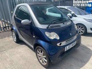 Location: Belvedere - 2007 SMART CITY PASSION 61 AUTO COUPE REG: EJ07MVR, 698cc PETROL, 6 SPEED AUTO PETROL, Former Keepers: 6, Keys: No, MOT Expiry date: 16.06.2025
